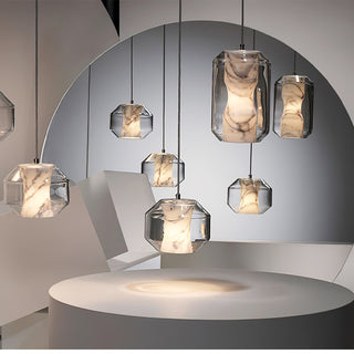 Elaris Suspension Moderne en Albâtre-Luire