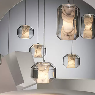 Elaris Suspension Moderne en Albâtre-Luire