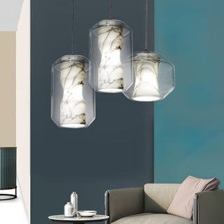 Elaris Suspension Moderne en Albâtre-Luire