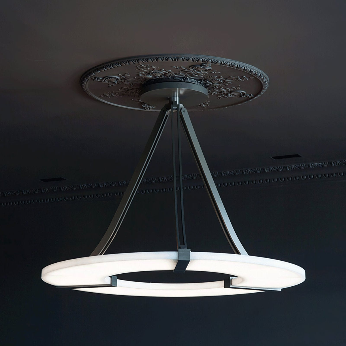 Velelia Albâtre Anneau Pendentif Lumière Lustre