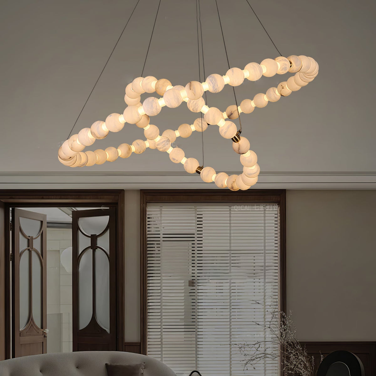 Tevevia Suspension Moderne en Albâtre