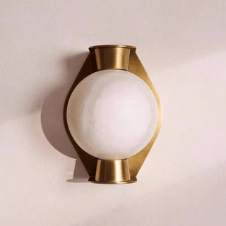 Alabaster Orb Alabaster Sconce-Neutral Decor