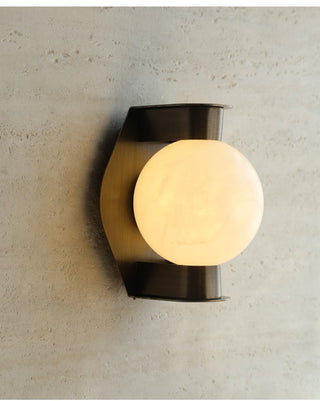 Alabaster Orb Alabaster Sconce-Neutral Decor