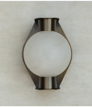 Alabaster Orb Alabaster Sconce-Neutral Decor