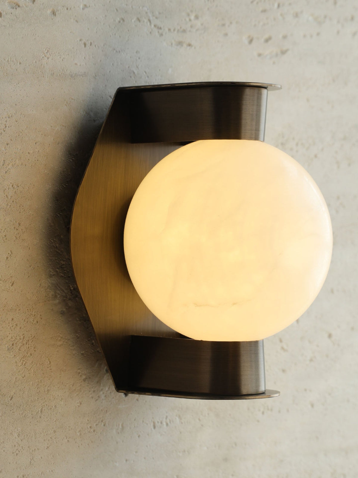 Alabaster Orb Alabaster Sconce-Neutral Decor