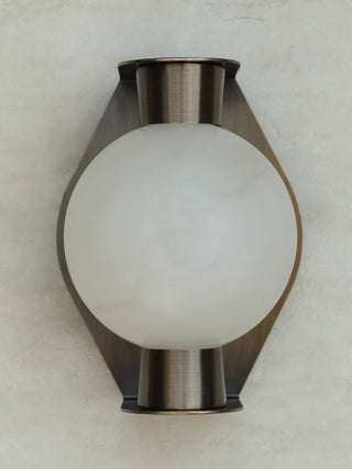 Alabaster Orb Alabaster Sconce-Neutral Decor