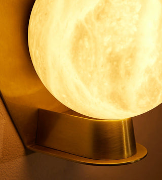Alabaster Orb Alabaster Sconce-Neutral Decor