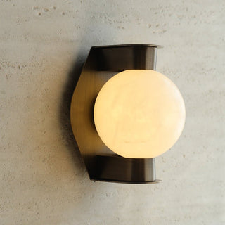 Alabaster Orb Alabaster Sconce-Neutral Decor