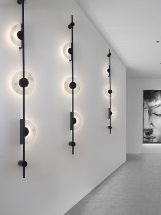 Alabaster Vertical Wall Sconce-Neutral Decor