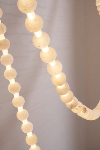 Grempt Lustre Albâtre à Collier de Perles