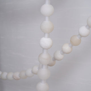 Grempt Lustre Albâtre à Collier de Perles