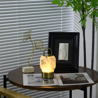 Alabaster Portable Rechargeable Table Lamp-Neutral Decor