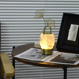 Alabaster Portable Rechargeable Table Lamp-Neutral Decor