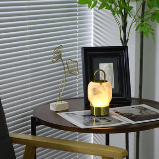 Alabaster Portable Rechargeable Table Lamp-Neutral Decor