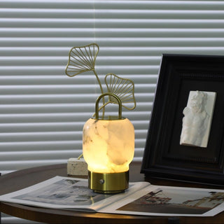 Alabaster Portable Rechargeable Table Lamp-Neutral Decor