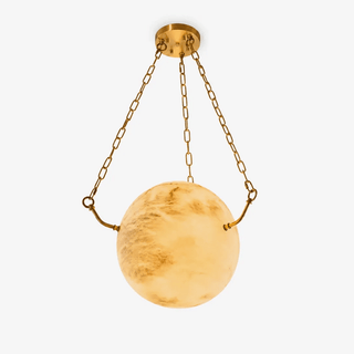 Alabaster Sphere Pendant Lamp-Neutral Decor
