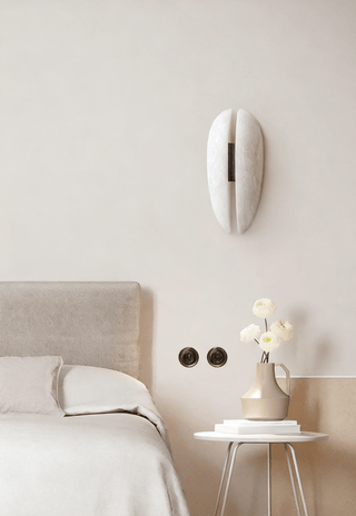 Alabaster Veil Wall Sconce-Neutral Decor