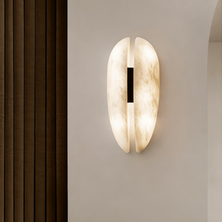 Alabaster Veil Wall Sconce-Neutral Decor