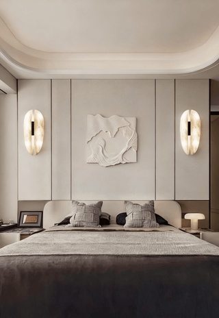 Alabaster Veil Wall Sconce-Neutral Decor