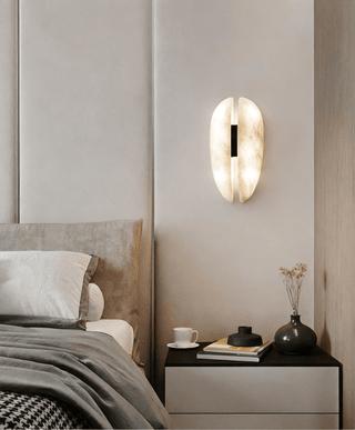Alabaster Veil Wall Sconce-Neutral Decor