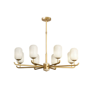 Sifuvyn Lustre Géométrique en Verre Moderne Salon