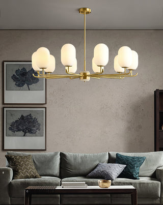 Sifuvyn Lustre Géométrique en Verre Moderne Salon