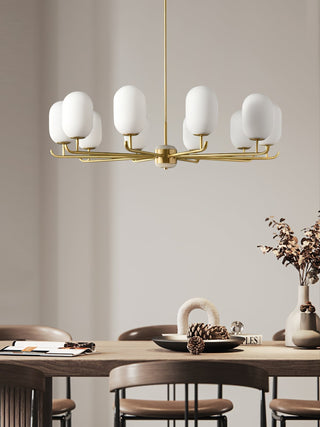 Sifuvyn Lustre Géométrique en Verre Moderne Salon