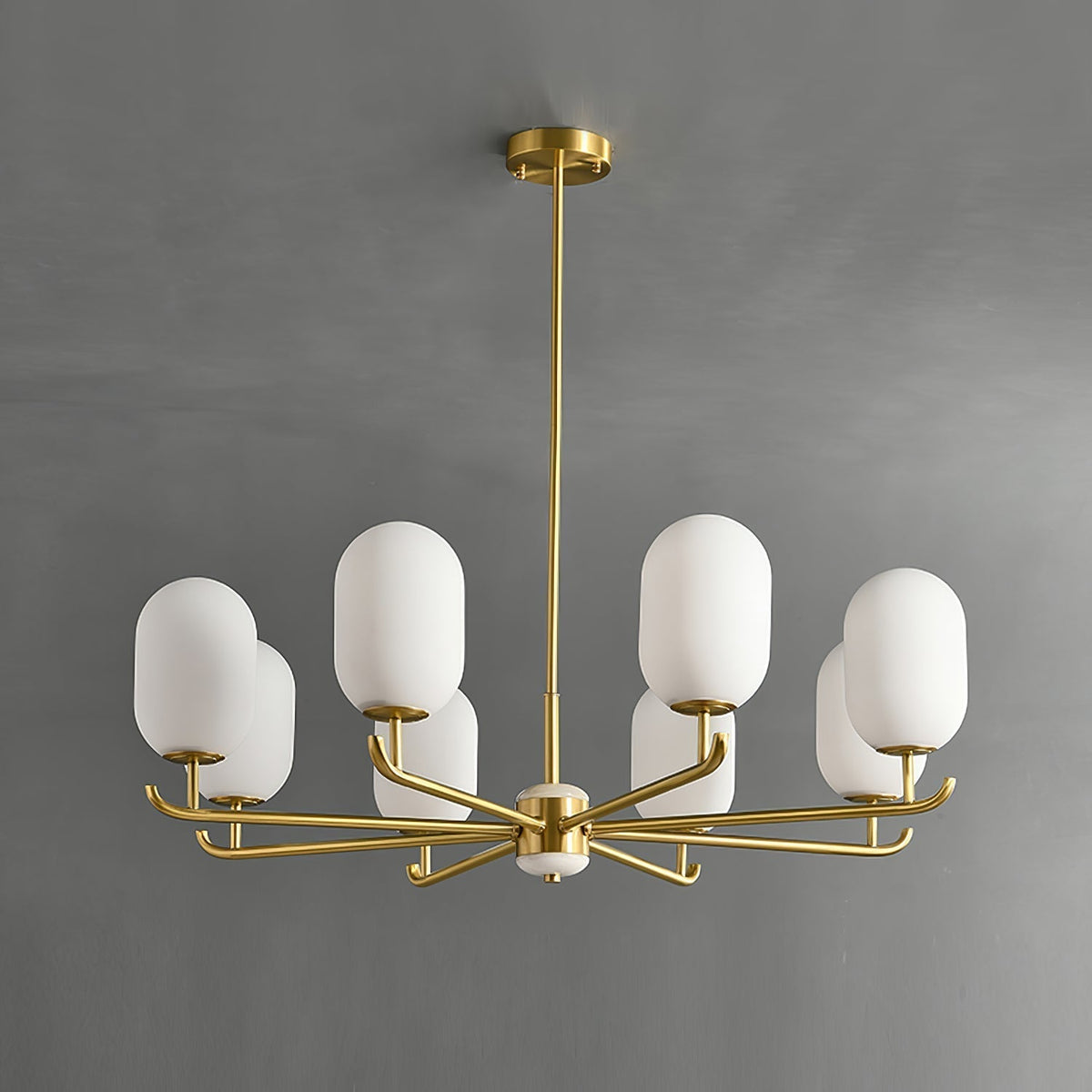 Sifuvyn Lustre Géométrique en Verre Moderne Salon