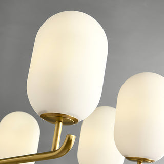 Sifuvyn Lustre Géométrique en Verre Moderne Salon