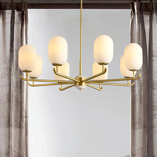 Sifuvyn Lustre Géométrique en Verre Moderne Salon