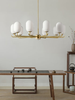 Sifuvyn Lustre Géométrique en Verre Moderne Salon