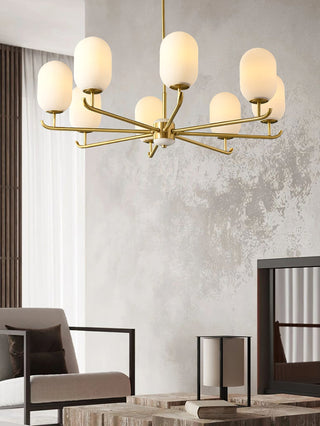 Sifuvyn Lustre Géométrique en Verre Moderne Salon