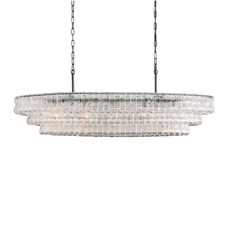 The amber glass finish glowing warmly when lit.