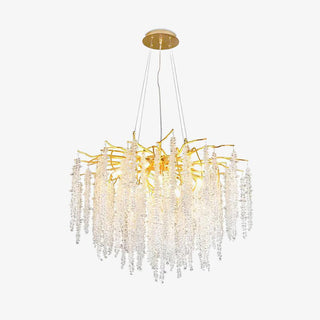 Lustra Lustre Doré Cristal Branche Élégant