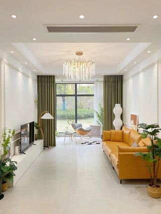 Lustra Lustre Doré Cristal Branche Élégant