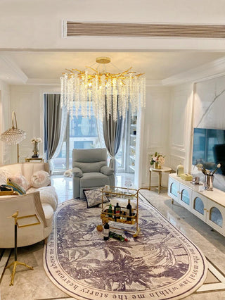 Lustra Lustre Doré Cristal Branche Élégant