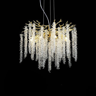 Lustra Lustre Doré Cristal Branche Élégant