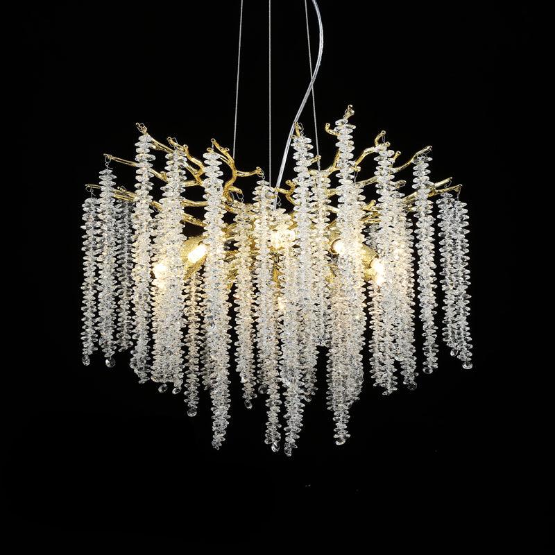 Noraine Lustre Doré Cristal Branche Élégant