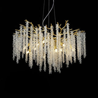 Lustra Lustre Doré Cristal Branche Élégant