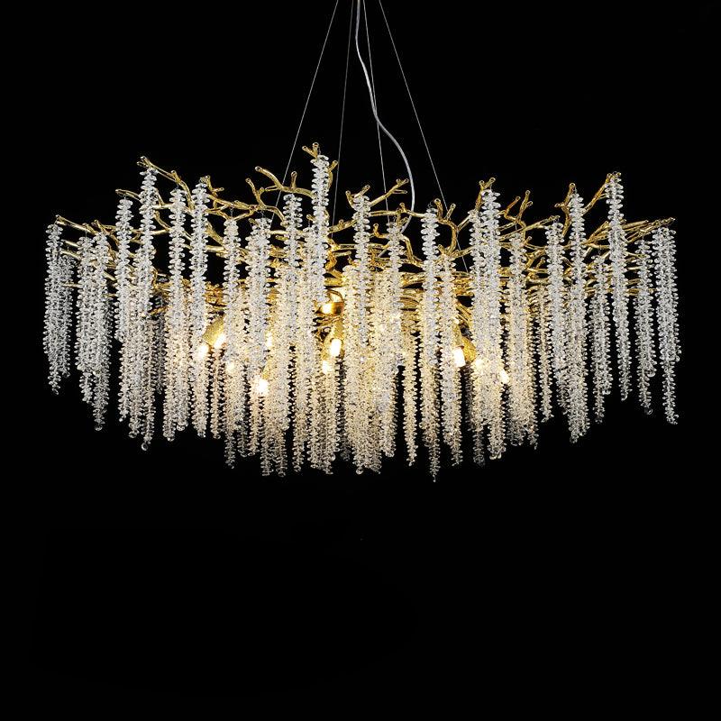 Noraine Lustre Doré Cristal Branche Élégant