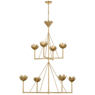Alberto Lustre Laiton Floral Moderne Salon