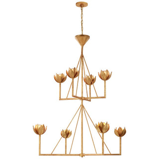 Alberto Lustre Laiton Floral Moderne Salon