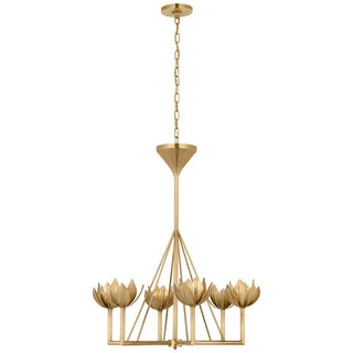 Alberto Lustre Laiton Floral Moderne Salon