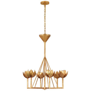 Alberto Lustre Laiton Floral Moderne Salon