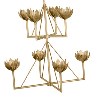 Alberto Lustre Laiton Floral Moderne Salon