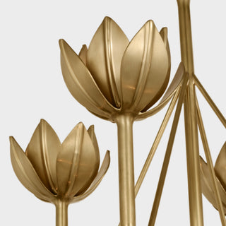 Alberto Lustre Laiton Floral Moderne Salon