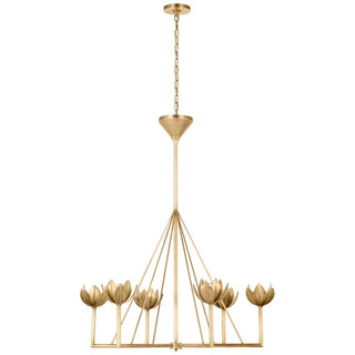 Alberto Lustre Laiton Floral Moderne Salon