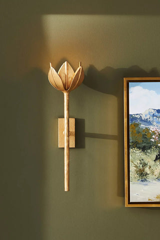 Clira Applique Murale en Laiton Lotus Bloom