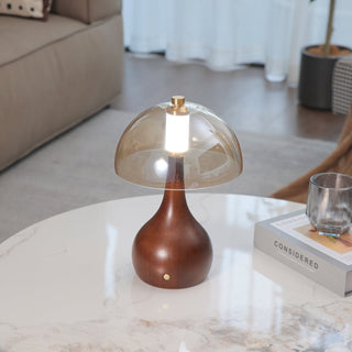 Aurae Bois & Verre Lampe de Table Moderne