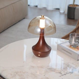 Aurae Bois & Verre Lampe de Table Moderne